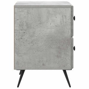 vidaXL Table de chevet gris béton 43 x 34,5 x 47,5 cm Bois d'ingénierie