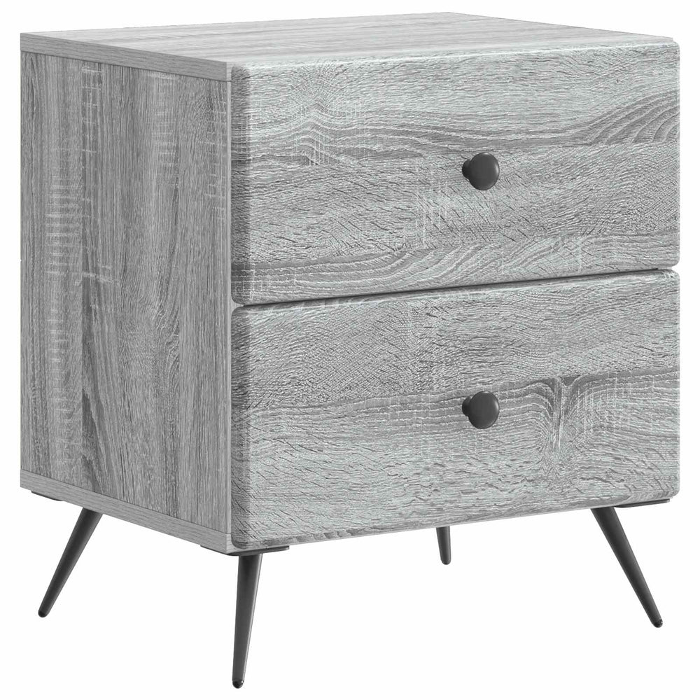 vidaXL Nightstand Gray Sonoma 43 x 34.5 x 47.5 cm Engineered Wood