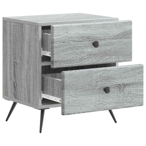 vidaXL Tables de chevet 2 pcs Chêne sonoma gris 43 x 34,5 x 47,5 cm