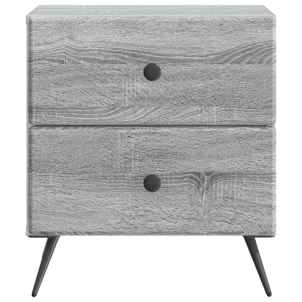 vidaXL Tables de chevet 2 pcs Chêne sonoma gris 43 x 34,5 x 47,5 cm