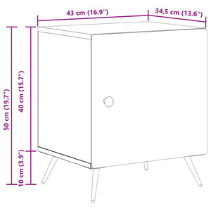 Nachttisch 2er Set Weiß Holz