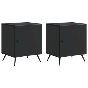 Nachttisch 2er Set Schwarz