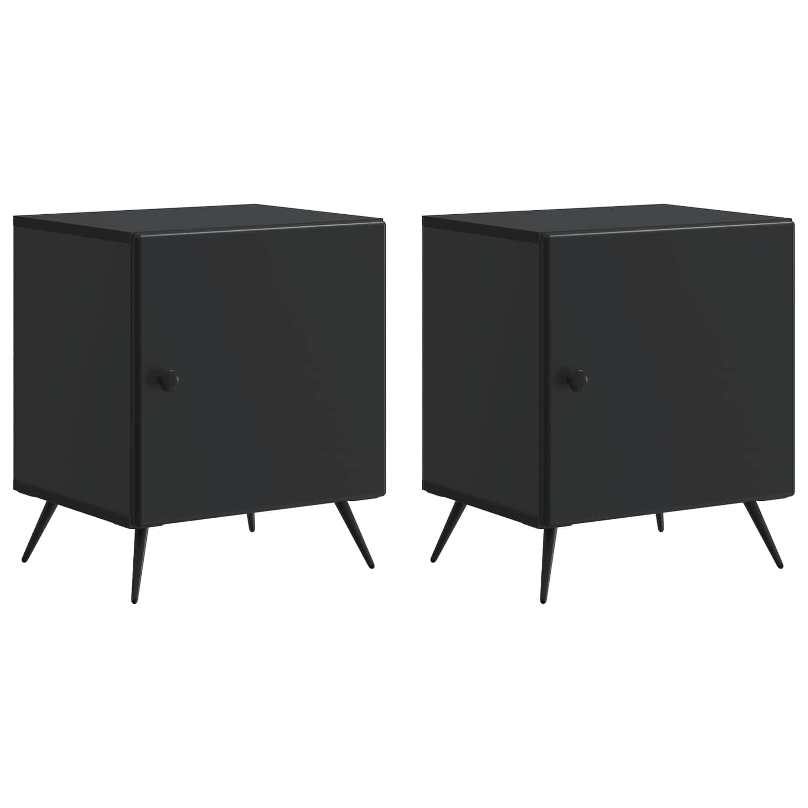 Nachttisch 2er Set Schwarz