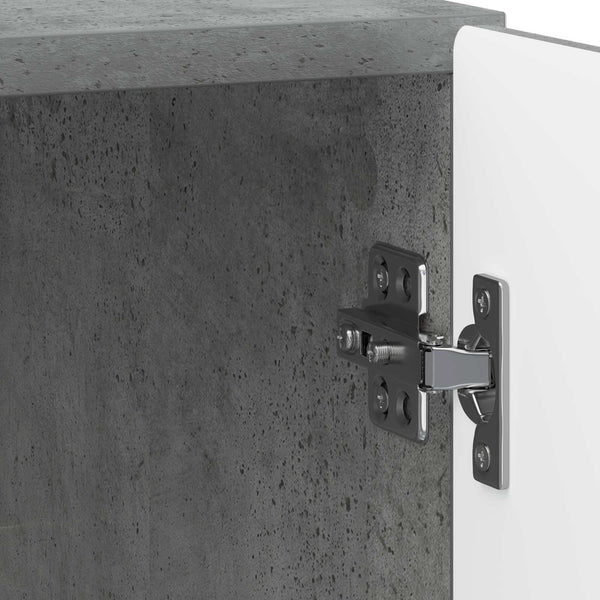 Betongrauer Nachttisch mit Schublade
