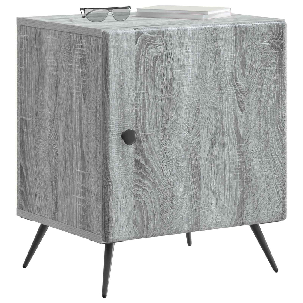 vidaXL Nightstand Gray Sonoma 43 x 34.5 x 50 cm Engineered Wood