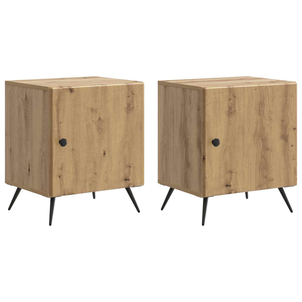 vidaXL Nightstand 2 pcs Artisan Oak 43 x 34.5 x 50 cm Engineered Wood