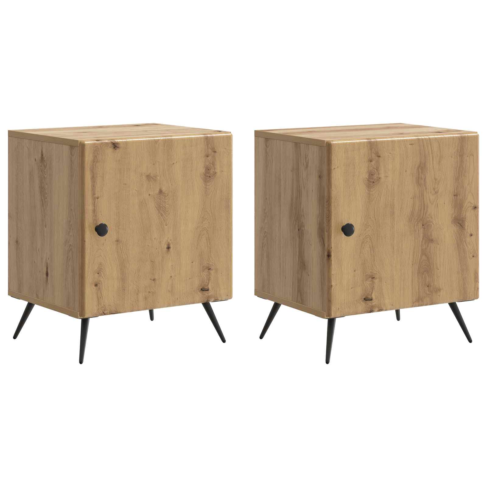 vidaXL Tables de chevet 2 pcs Chêne artisan 43 x 34,5 x 50 cm Bois d'ingénierie