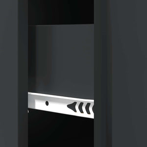 Schwarzer Schubladenschrank Holzwerkstoff