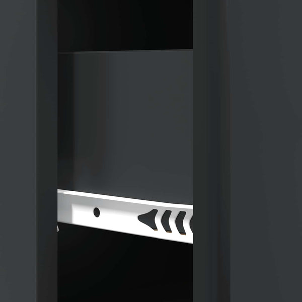 Schwarzer Schubladenschrank Holzwerkstoff