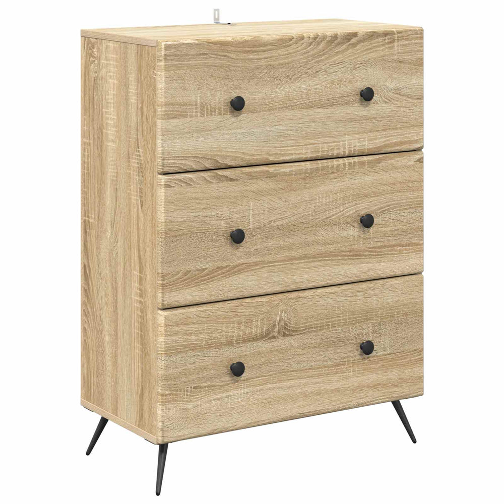 Schubladenschrank Sonoma-Eiche, 66 cm