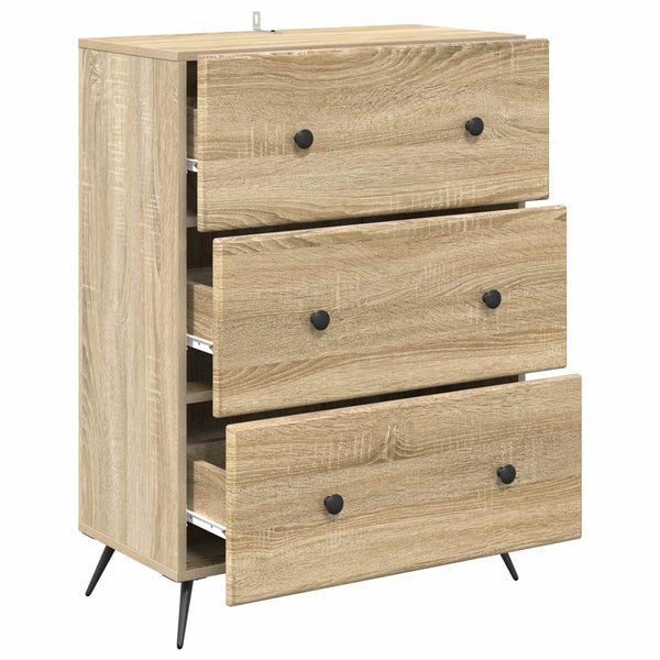 Schubladenschrank Sonoma-Eiche, 66 cm