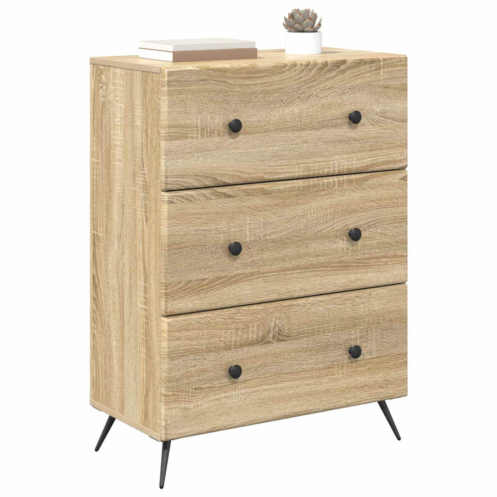 Schubladenschrank Sonoma-Eiche, 66 cm