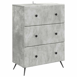 Betongrauer Schubladenschrank, 66 cm