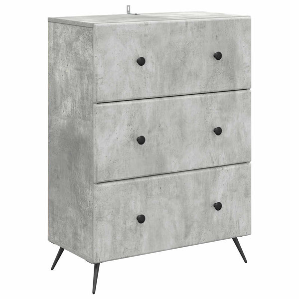 Betongrauer Schubladenschrank, 66 cm
