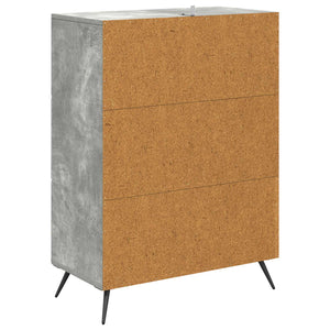 Betongrauer Schubladenschrank, 66 cm