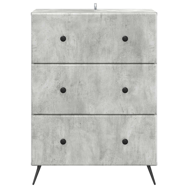 Betongrauer Schubladenschrank, 66 cm