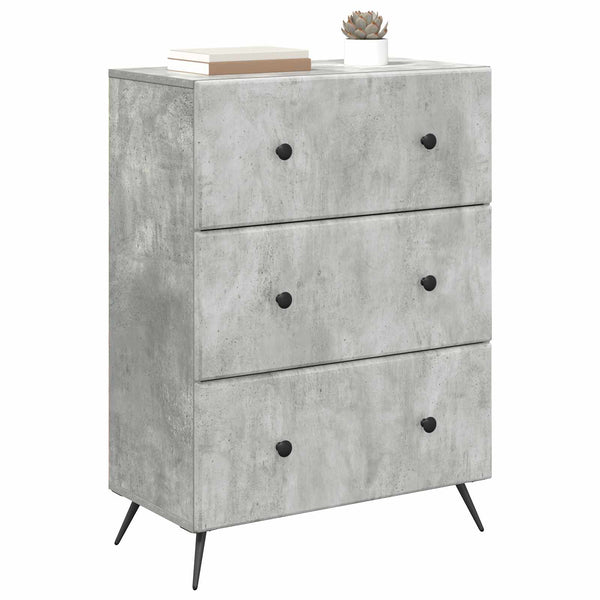Betongrauer Schubladenschrank, 66 cm