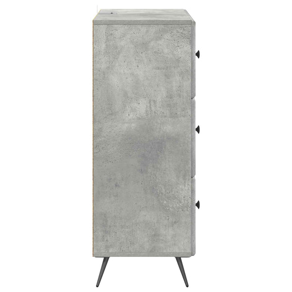 Betongrauer Schubladenschrank, 66 cm