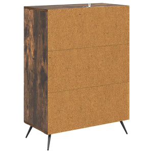 vidaXL Commode Chêne Fumé 66 x 34,5 x 90 cm