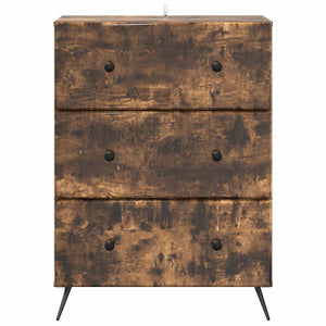 vidaXL Commode Chêne Fumé 66 x 34,5 x 90 cm