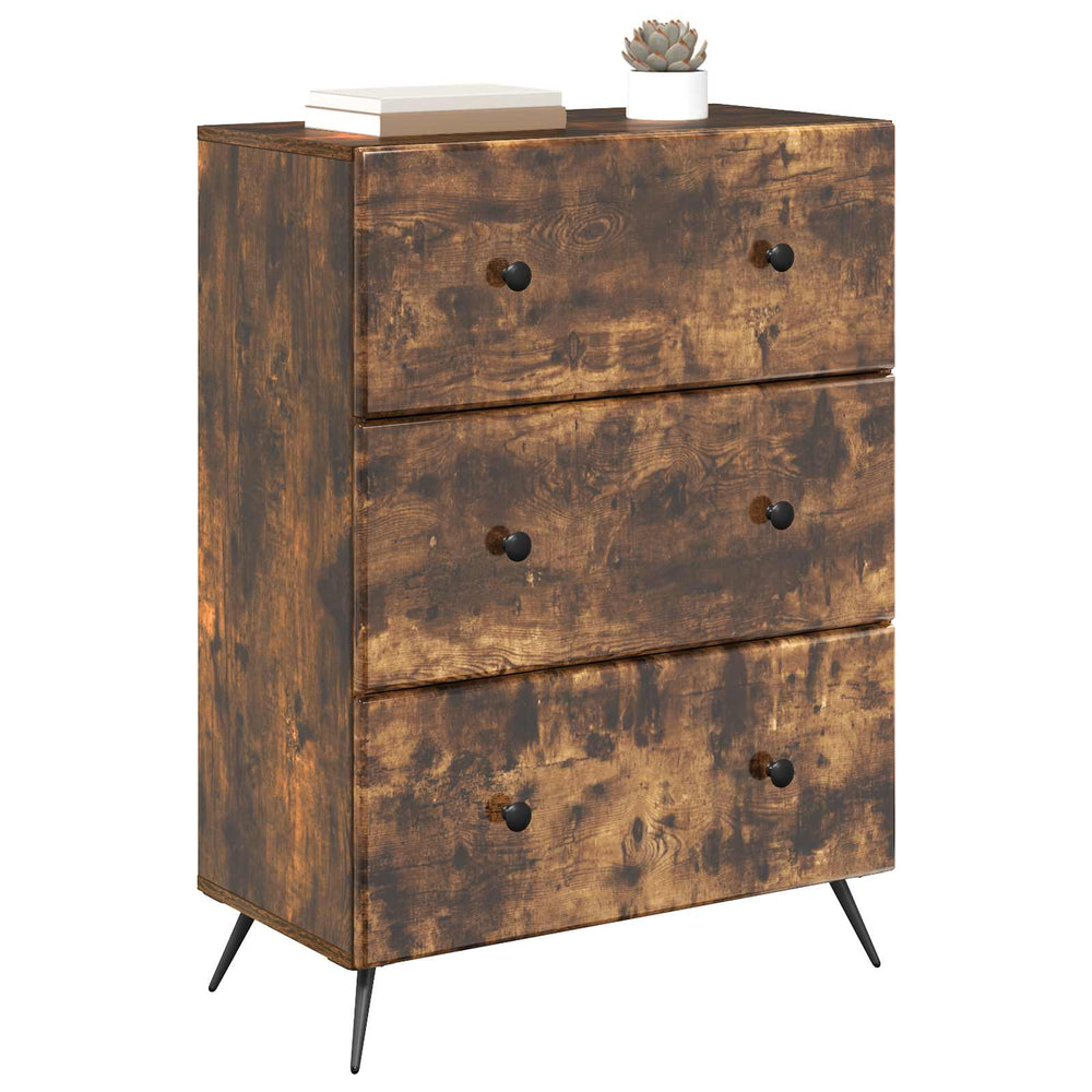 Schubladenschrank Geräucherte Eiche 90 cm