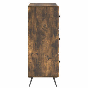 vidaXL Commode Chêne Fumé 66 x 34,5 x 90 cm