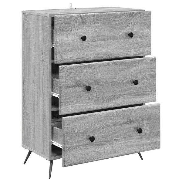 Schubladenschrank Grau Sonoma 66x34,5x90cm