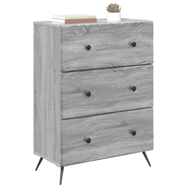 Schubladenschrank Grau Sonoma 66x34,5x90cm