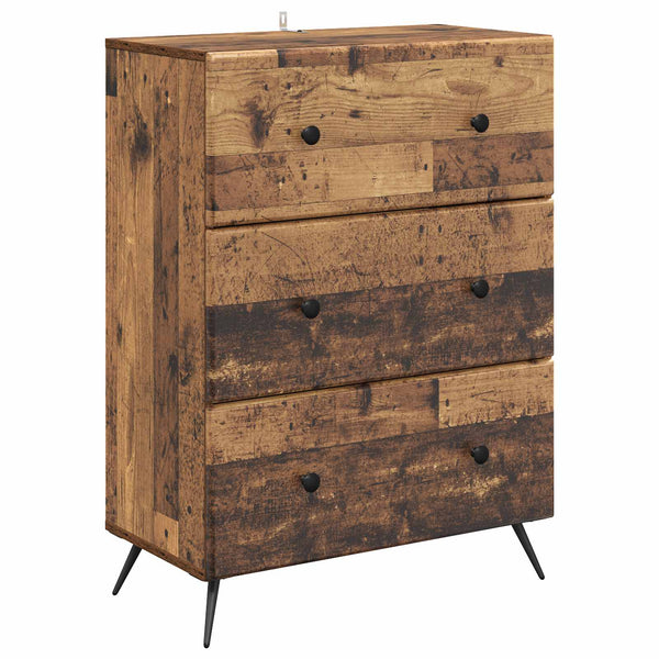 Schubladenschrank Altholz, 66 cm breit