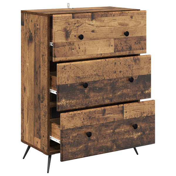 Schubladenschrank Altholz, 66 cm breit