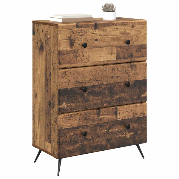 Schubladenschrank Altholz, 66 cm breit