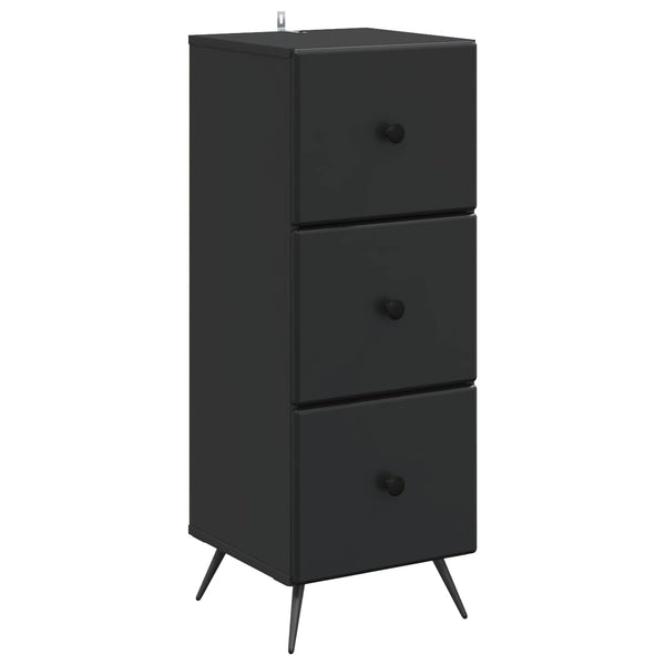 Schubladenschrank Schwarz, 90 cm hoch
