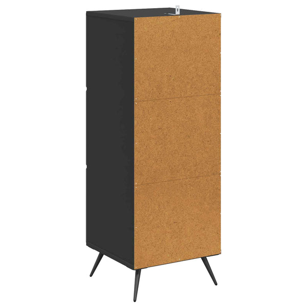 Schubladenschrank Schwarz, 90 cm hoch