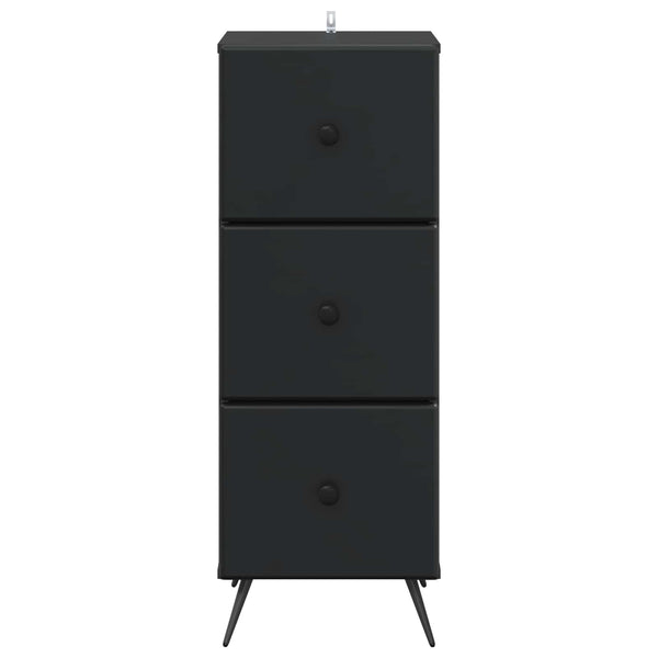 Schubladenschrank Schwarz, 90 cm hoch