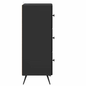 Schubladenschrank Schwarz, 90 cm hoch