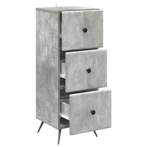 Betongrauer Schubladenschrank, 90 cm hoch