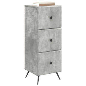 Betongrauer Schubladenschrank, 90 cm hoch