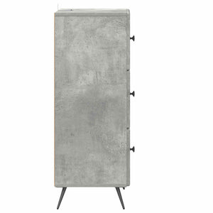 Betongrauer Schubladenschrank, 90 cm hoch