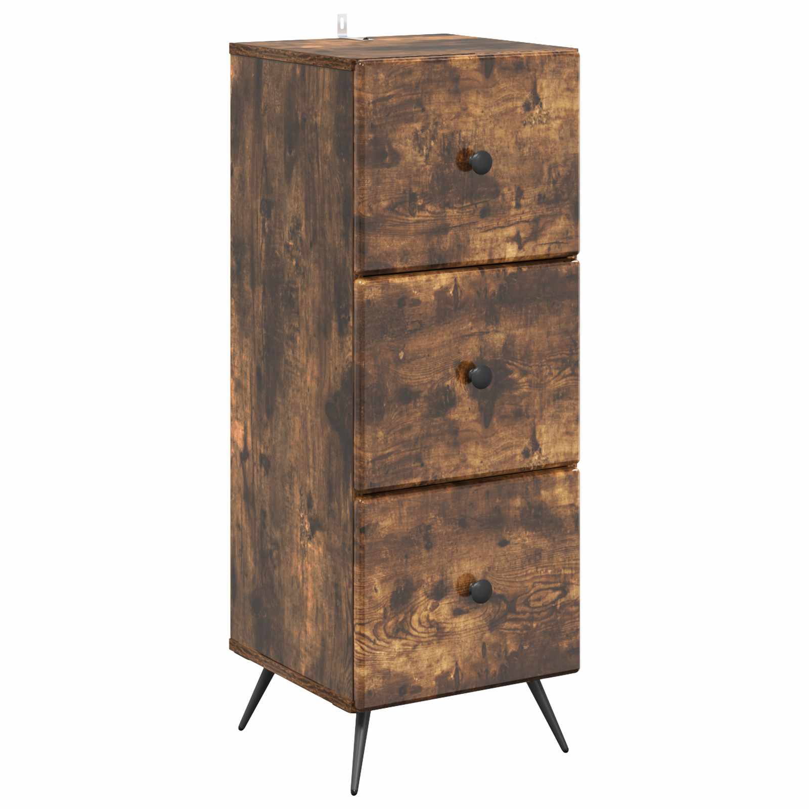 vidaXL Commode Chêne fumé 33 x 34,5 x 90 cm