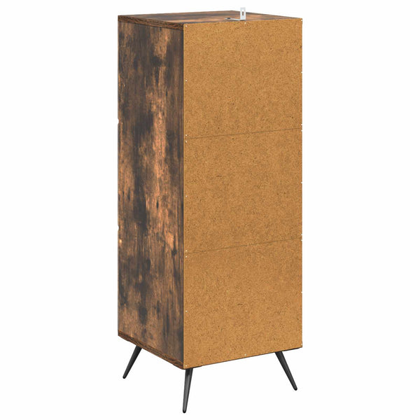 vidaXL Commode Chêne fumé 33 x 34,5 x 90 cm