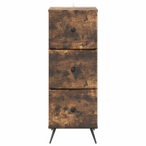 vidaXL Commode Chêne fumé 33 x 34,5 x 90 cm