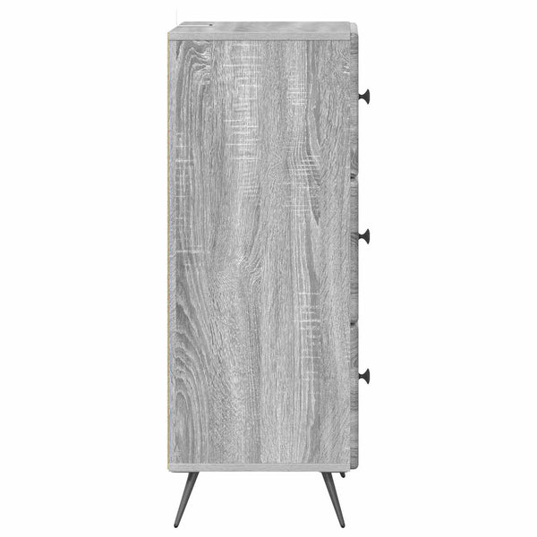 Schubladenschrank Grau Sonoma 90 cm