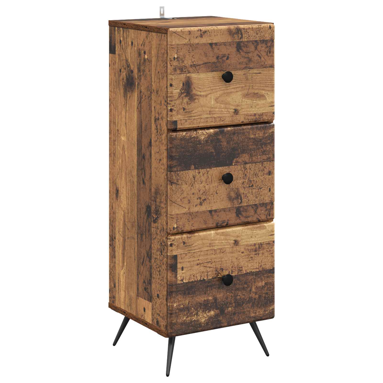 Schubladenschrank Altholz, 90 cm hoch