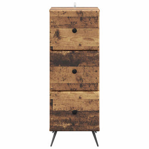 Schubladenschrank Altholz, 90 cm hoch