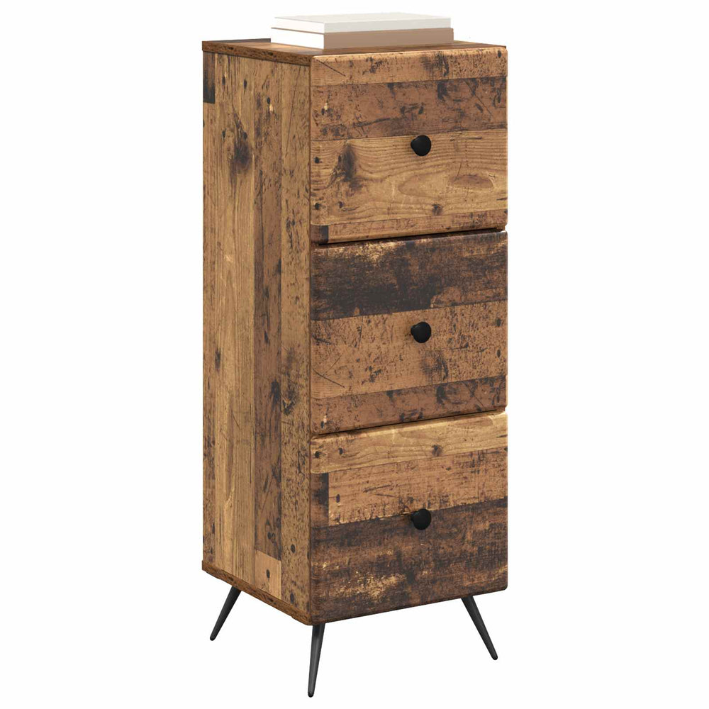 vidaXL Chest of Drawers Reclaimed Wood 33 x 34.5 x 90 cm Engineered Wood