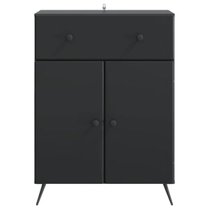 vidaXL Buffet noir 66 x 34,5 x 90 cm Bois d'ingénierie