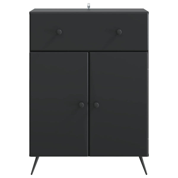 vidaXL Buffet noir 66 x 34,5 x 90 cm Bois d'ingénierie