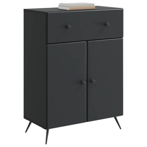 vidaXL Buffet noir 66 x 34,5 x 90 cm Bois d'ingénierie