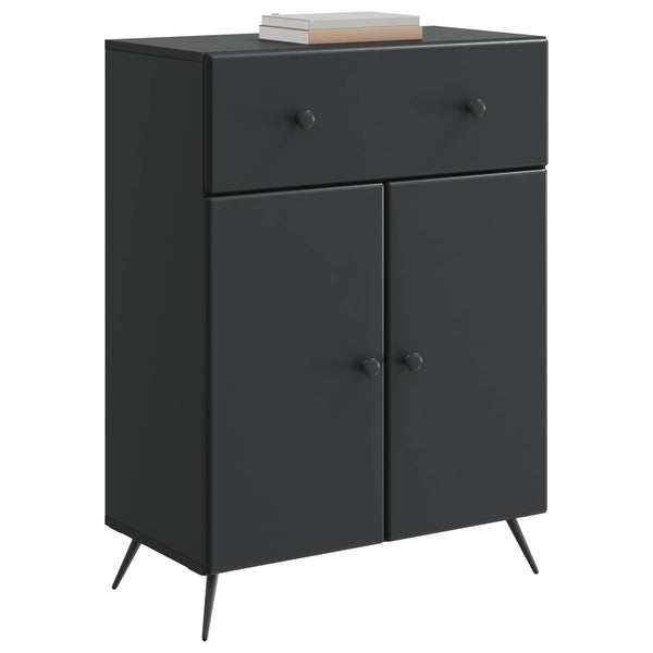vidaXL Buffet noir 66 x 34,5 x 90 cm Bois d'ingénierie
