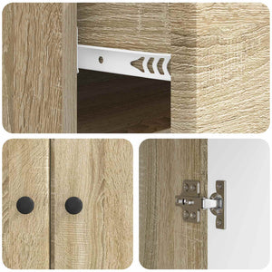 vidaXL Buffet chêne Sonoma 66 x 34,5 x 90 cm bois d'ingénierie